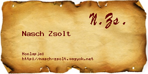 Nasch Zsolt névjegykártya